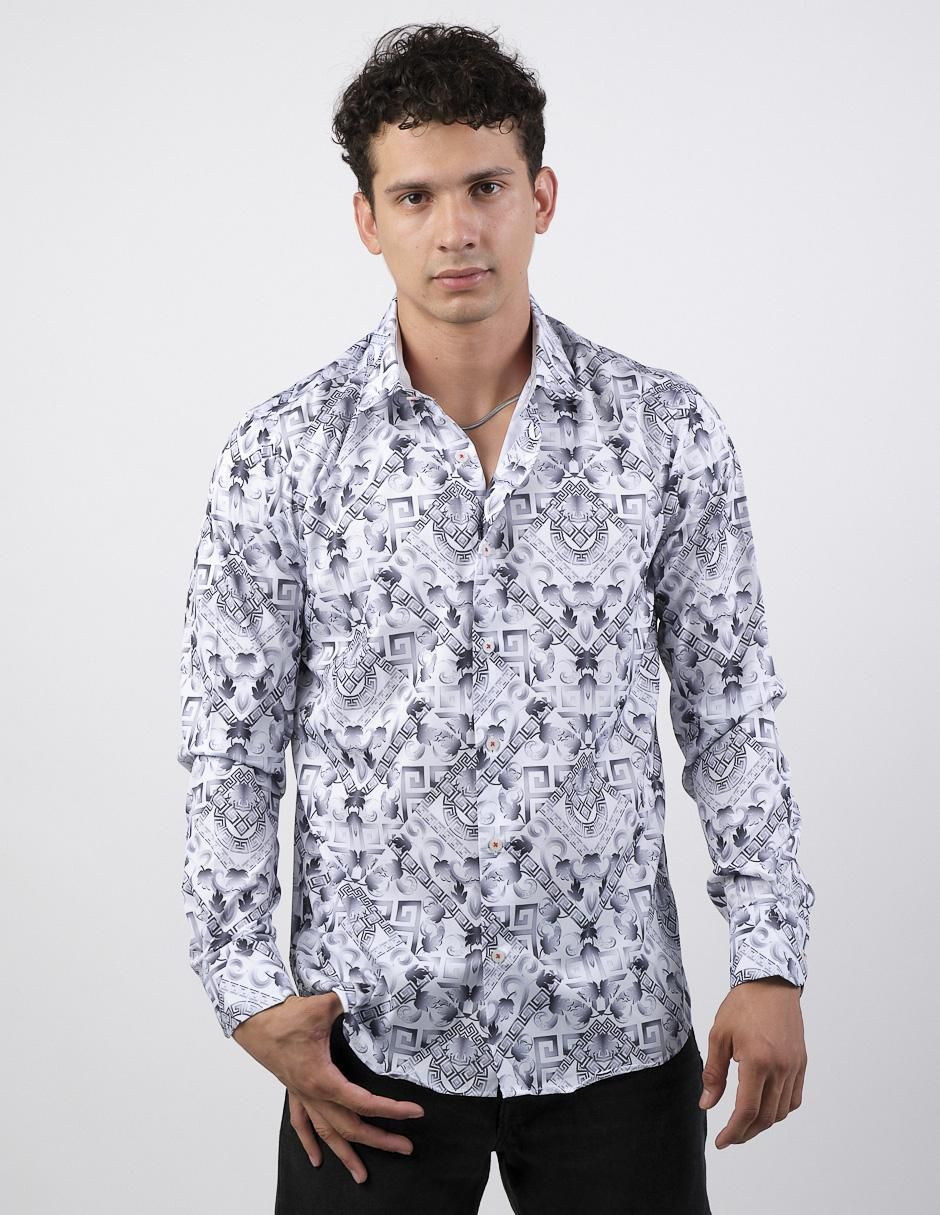Camisa casual de algodón manga larga para hombre Camisa casual de algodón manga larga para hombre