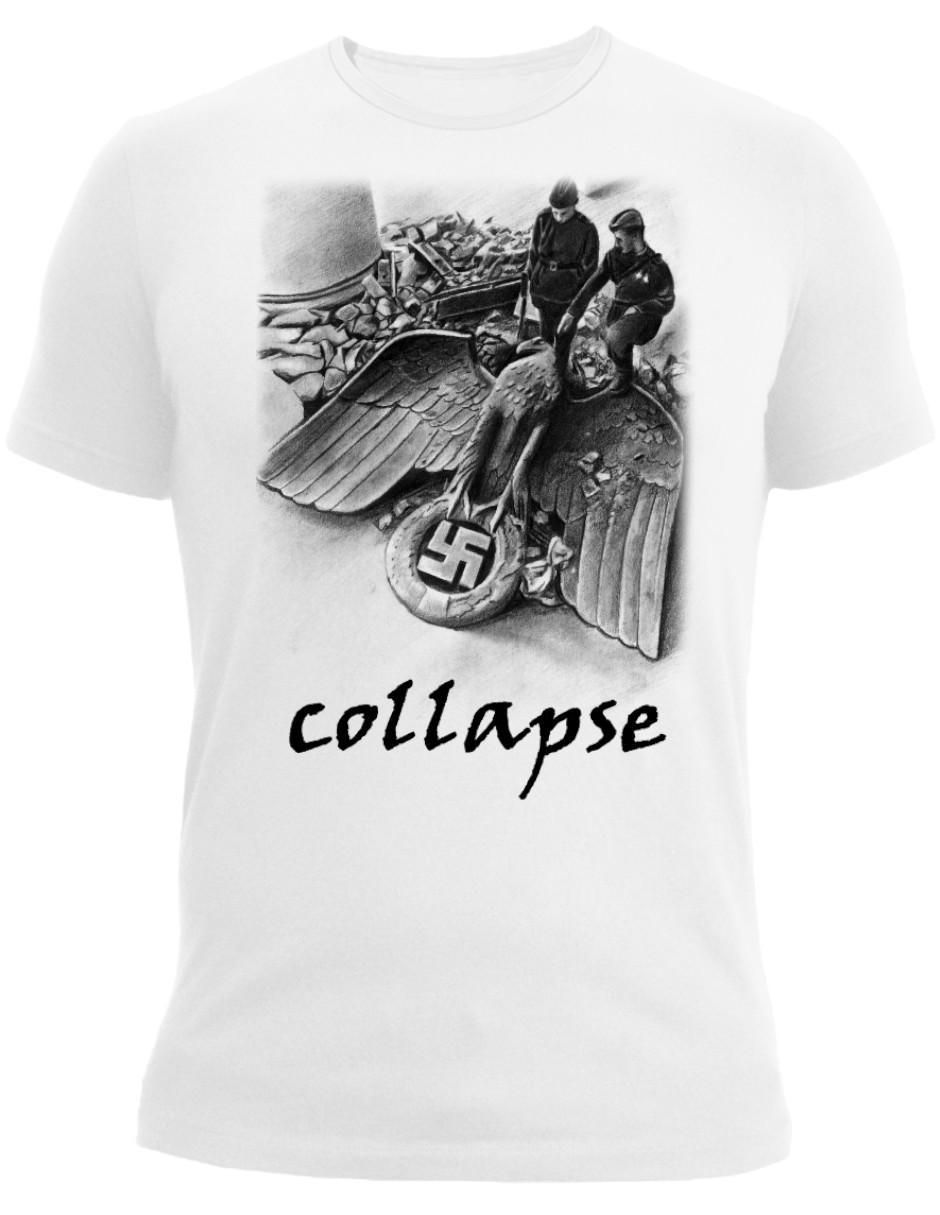 Playera Colapso de Alemania Nazi Hitler cuello redondo para hombre 2