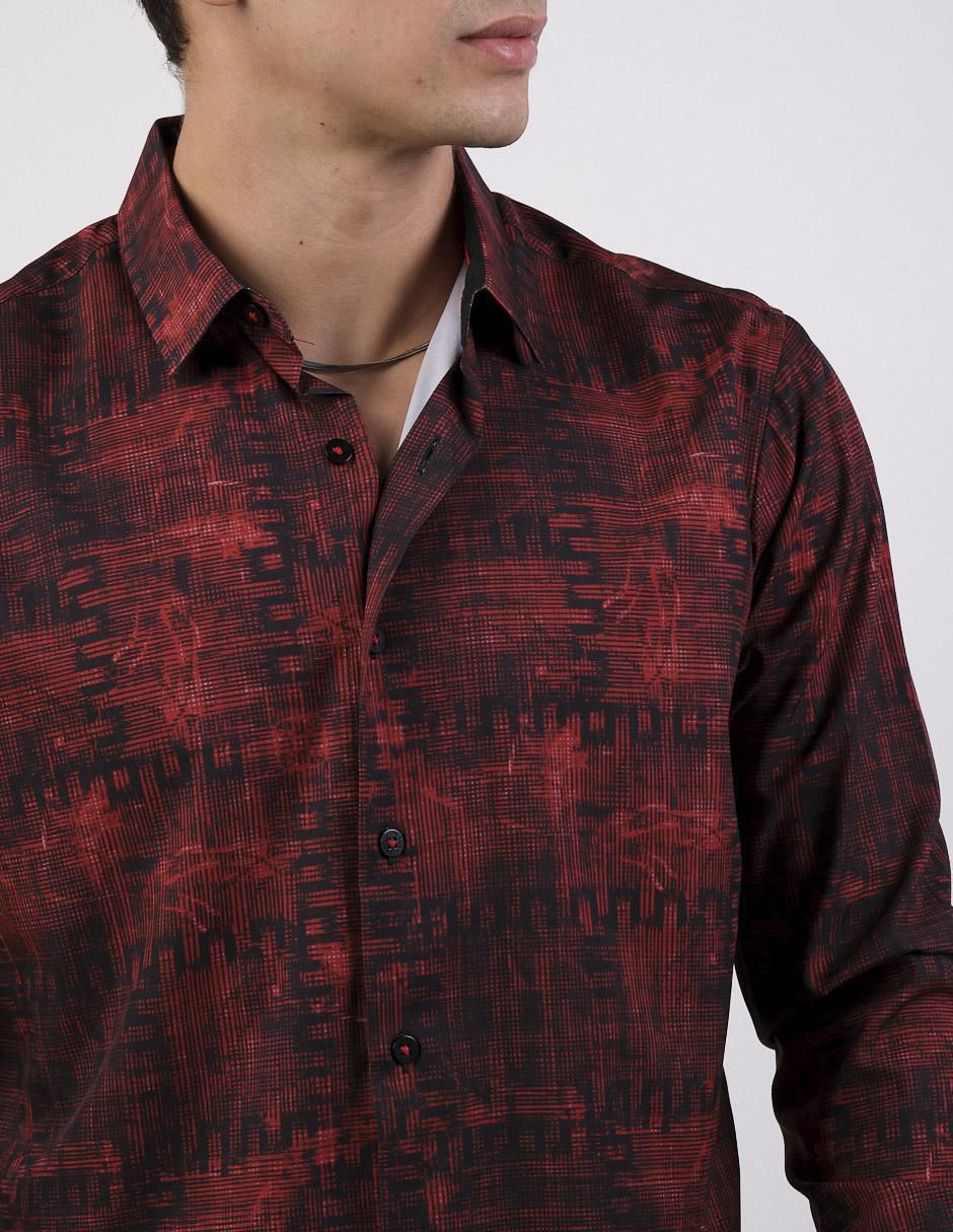 Camisa casual de algodón manga larga para hombre