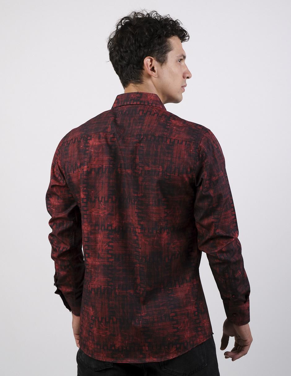 Camisa casual de algodón manga larga para hombre