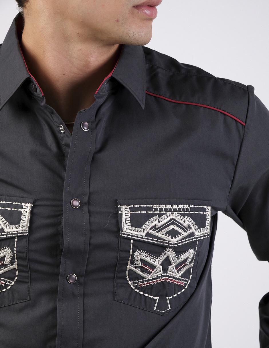 Camisa casual manga larga para hombre