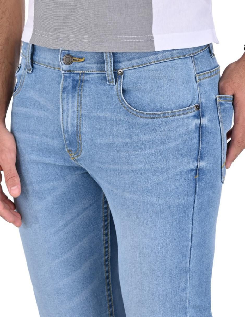 Jeans slim lavado whisker para hombre 3