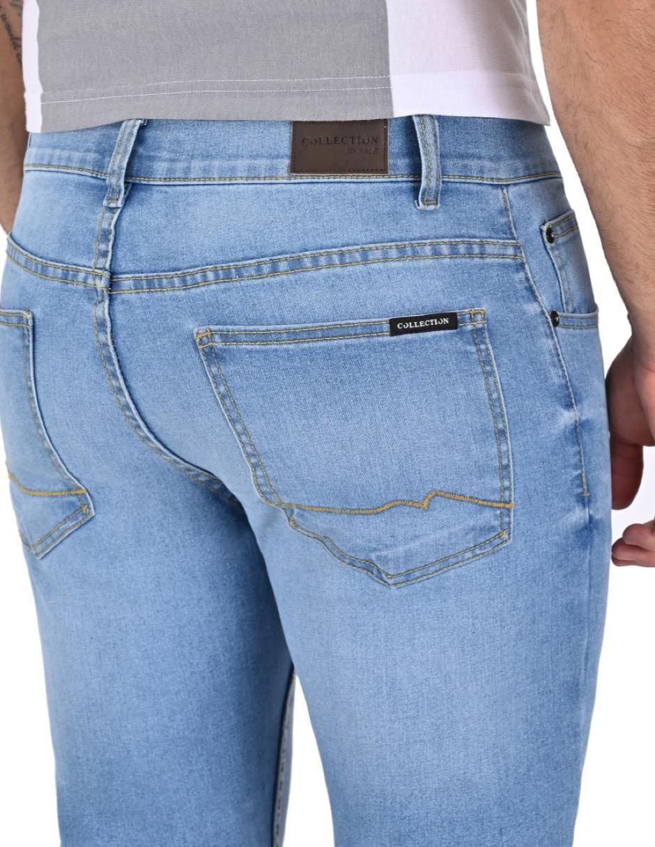 Jeans slim lavado whisker para hombre 4