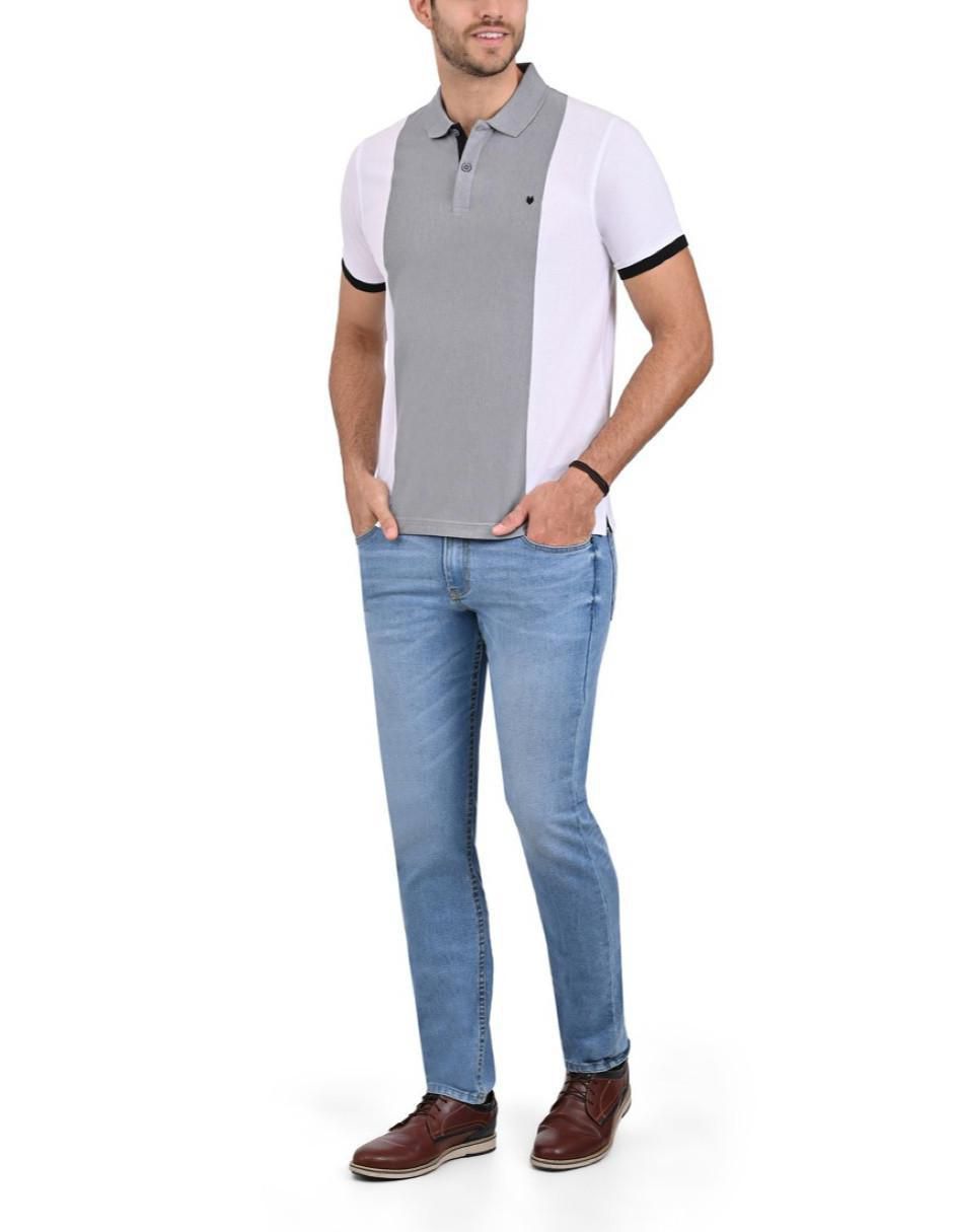 Jeans slim lavado whisker para hombre 5