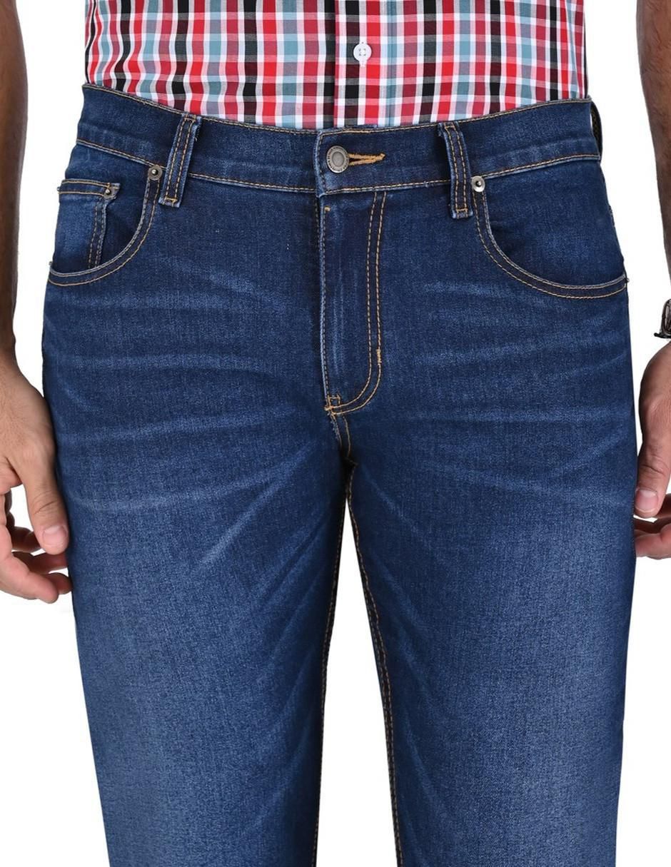 Jeans slim lavado whisker para hombre 7