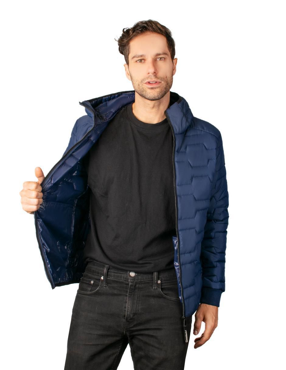 Chamarra casual capitonada para hombre 2