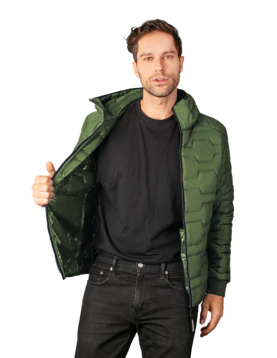 Chamarra casual Greenlander capitonada para hombre