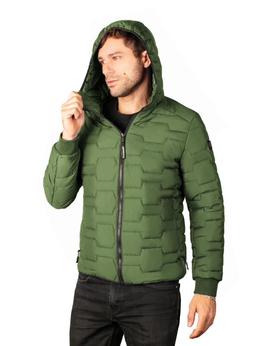 Chamarra casual Greenlander capitonada para hombre
