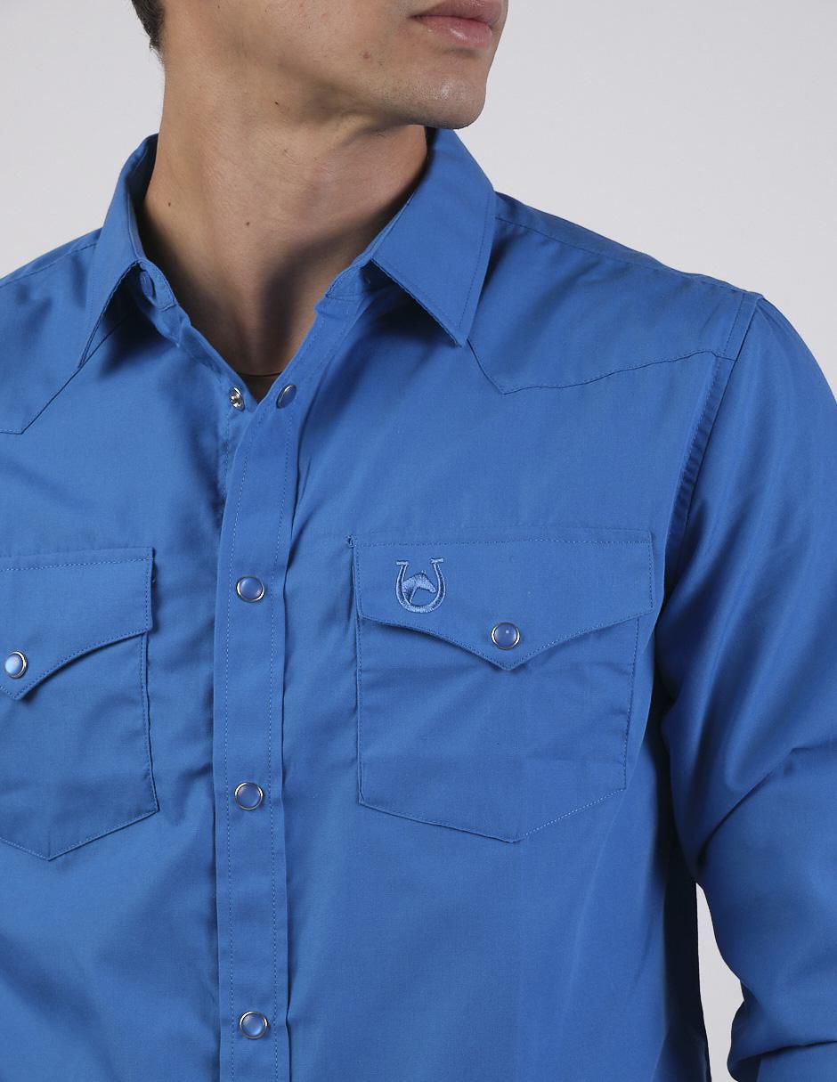 Camisa casual manga larga para hombre 2