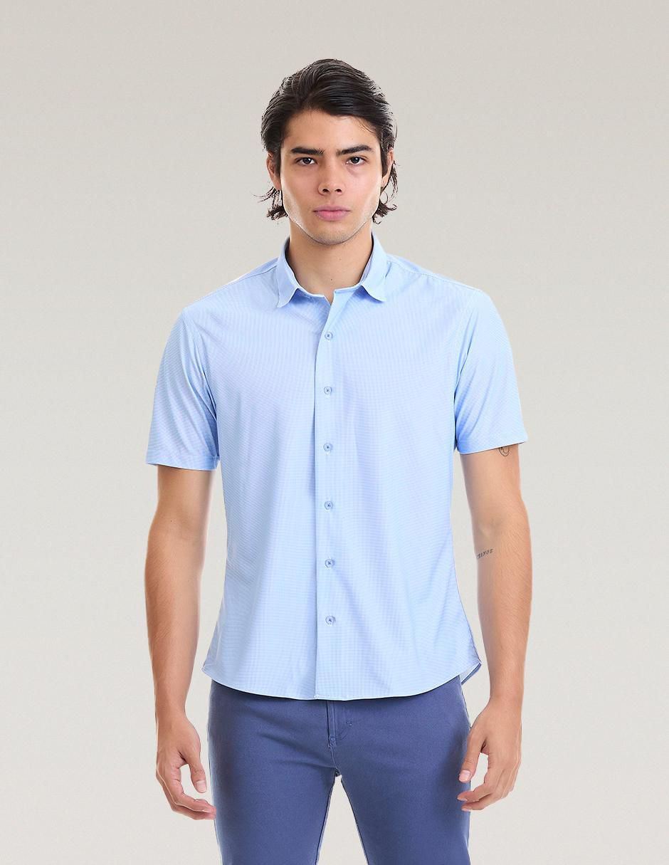 Camisa business casual manga corta para hombre Camisa business casual manga corta para hombre