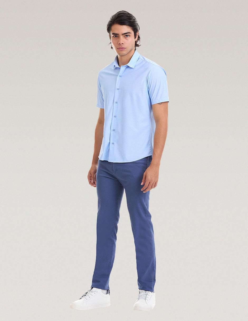 Camisa business casual manga corta para hombre 2