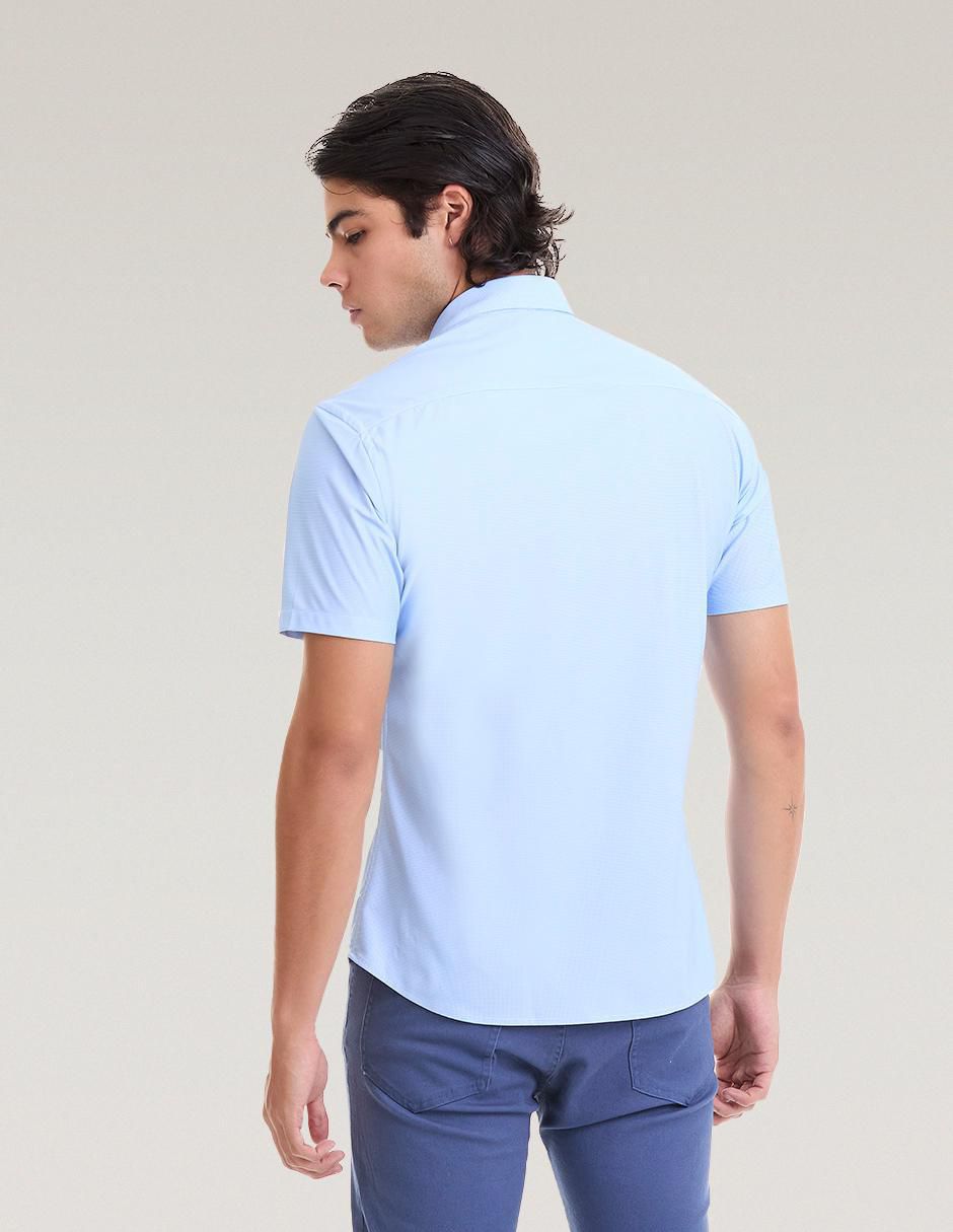 Camisa business casual manga corta para hombre 3