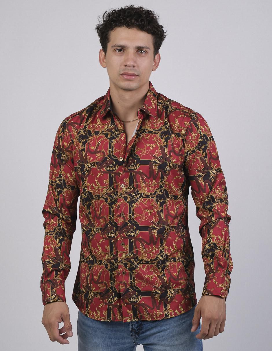 Camisa casual manga larga para hombre