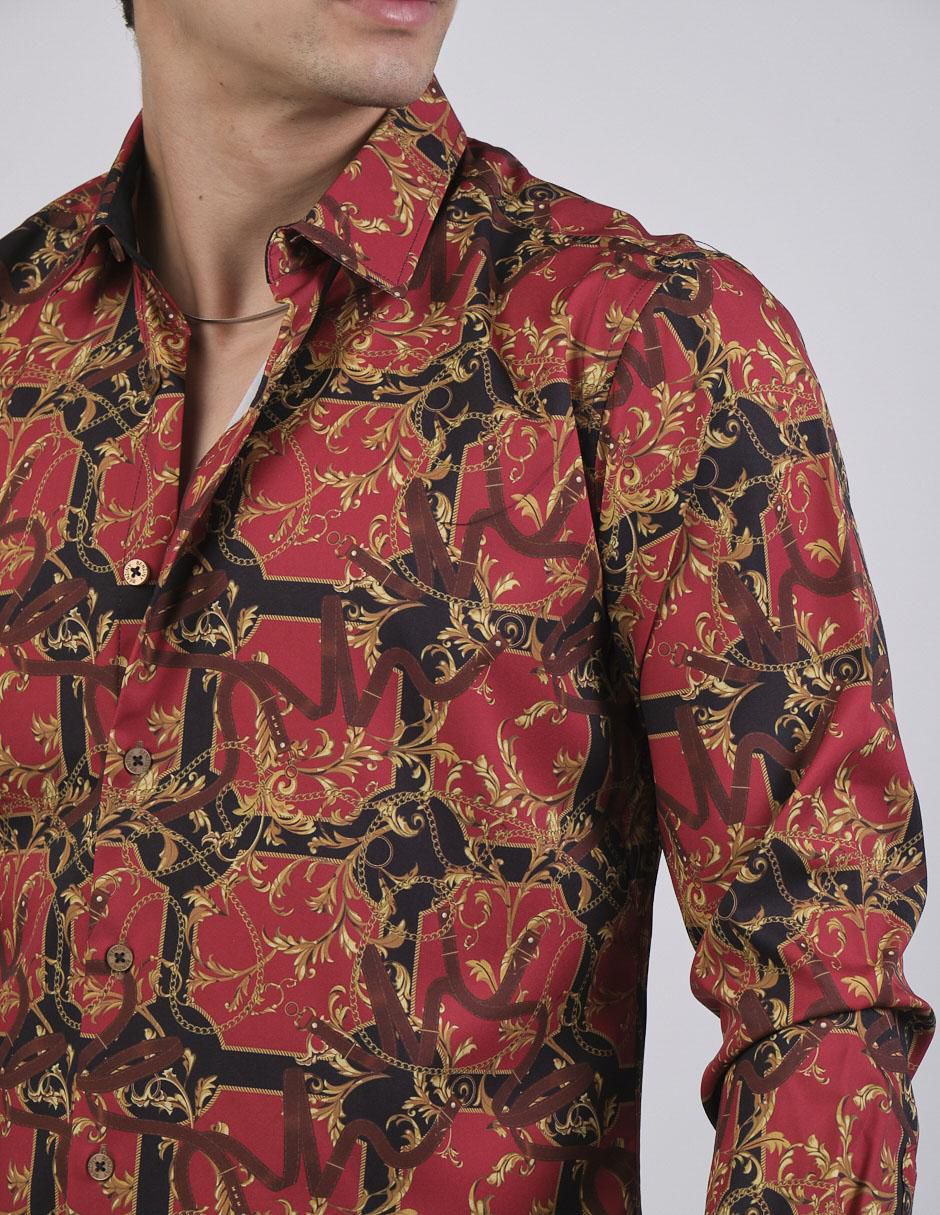 Camisa casual manga larga para hombre