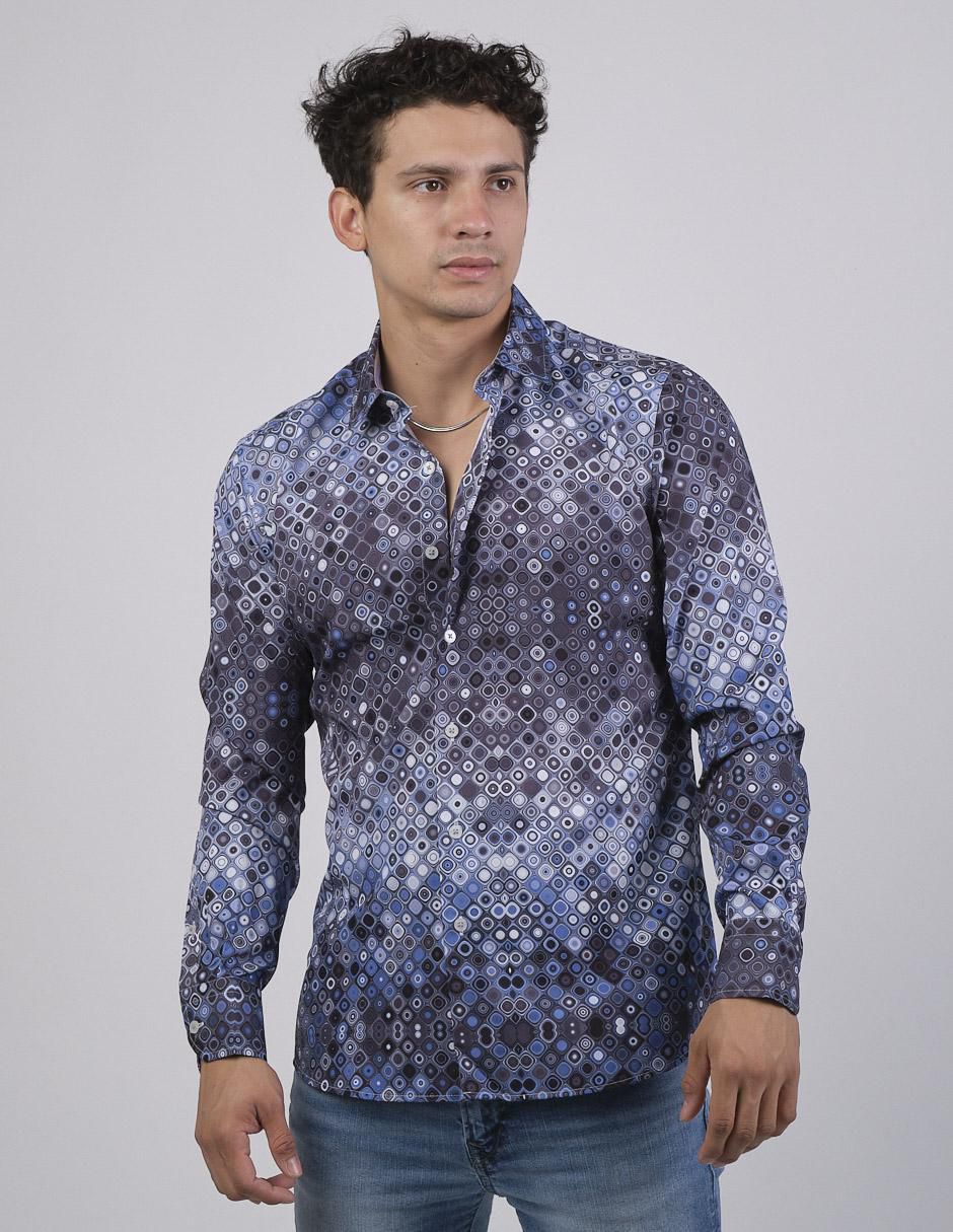 Camisa casual manga larga para hombre