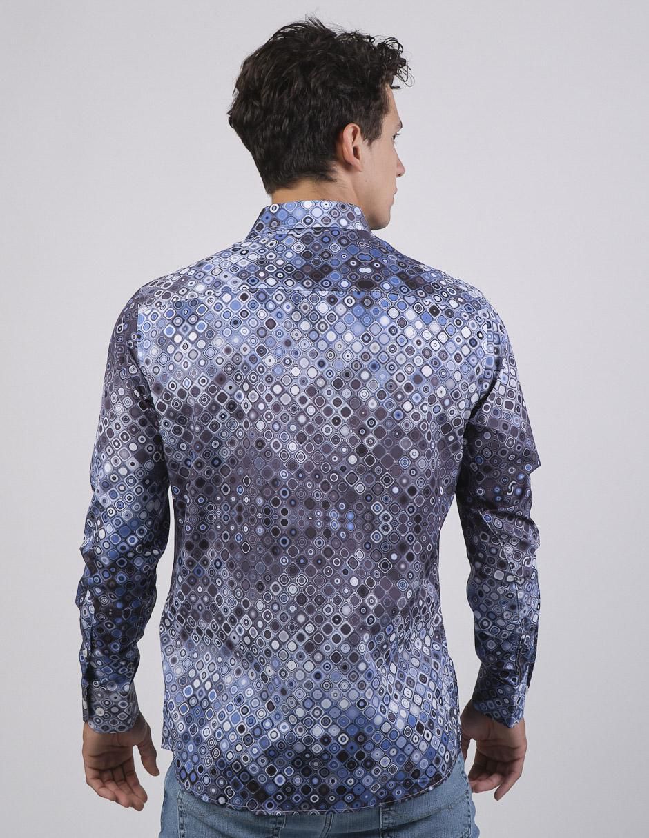 Camisa casual manga larga para hombre