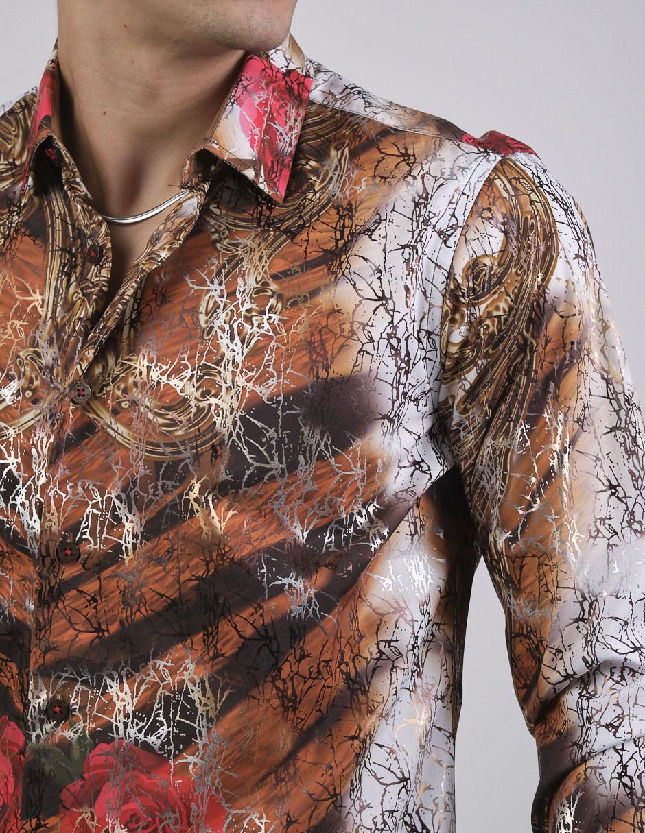 Camisa casual manga larga para hombre 2