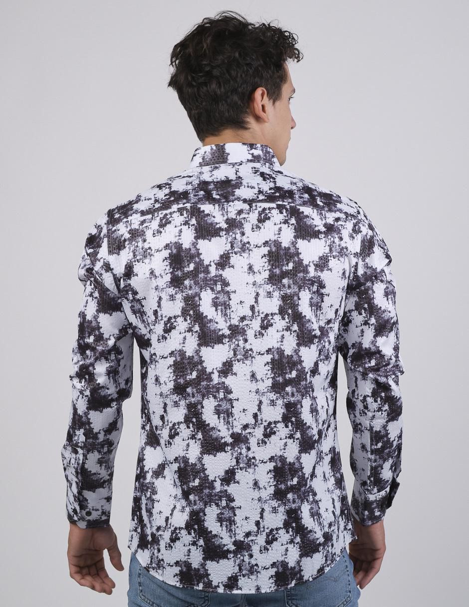 Camisa casual manga larga para hombre