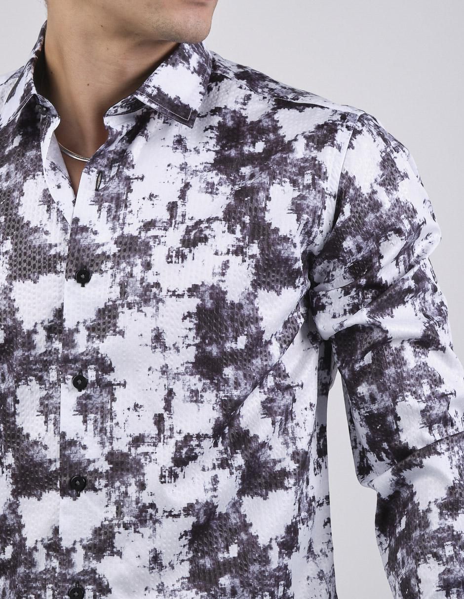 Camisa casual manga larga para hombre