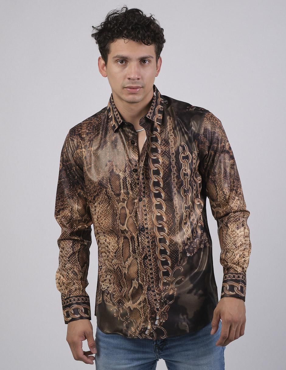 Camisa casual manga larga para hombre