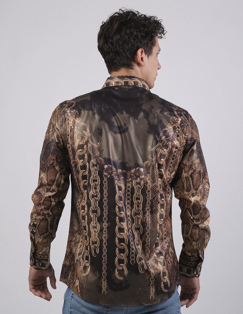 Camisa casual manga larga para hombre 2