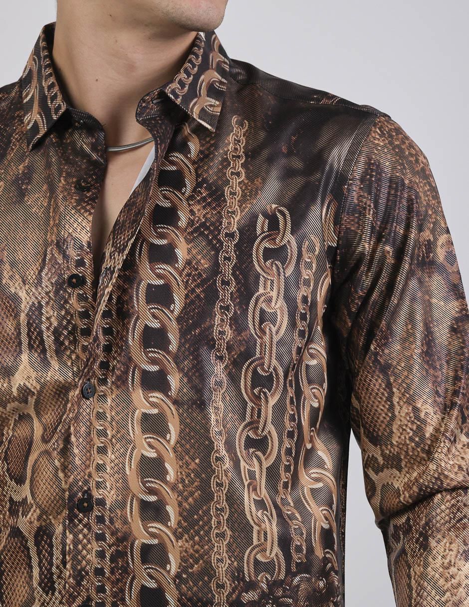 Camisa casual manga larga para hombre 4