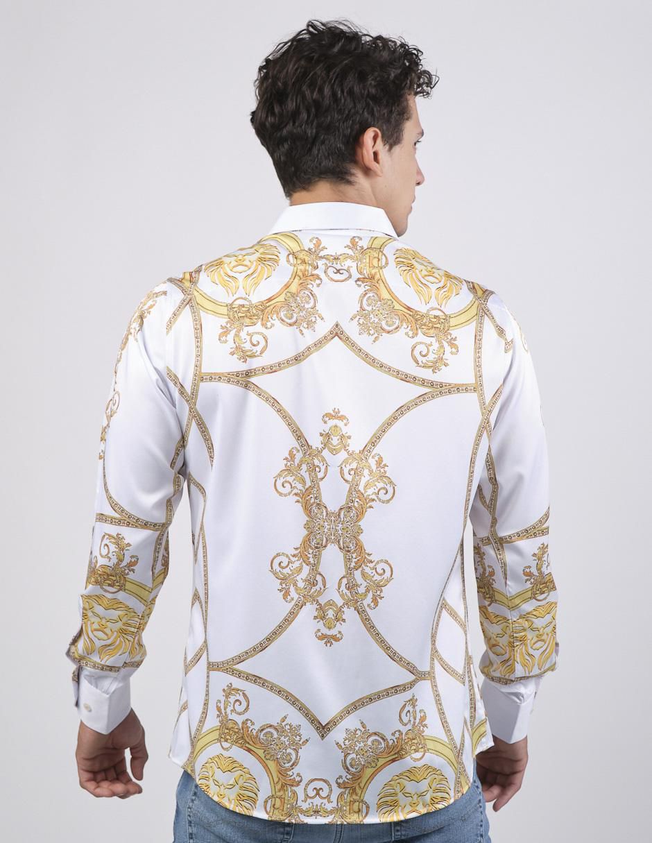 Camisa casual manga larga para hombre