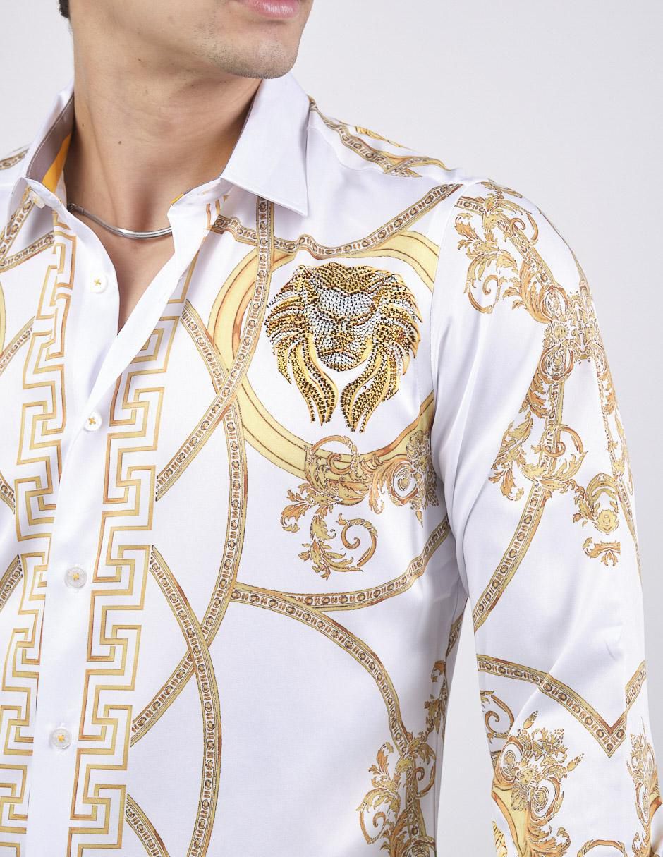 Camisa casual manga larga para hombre