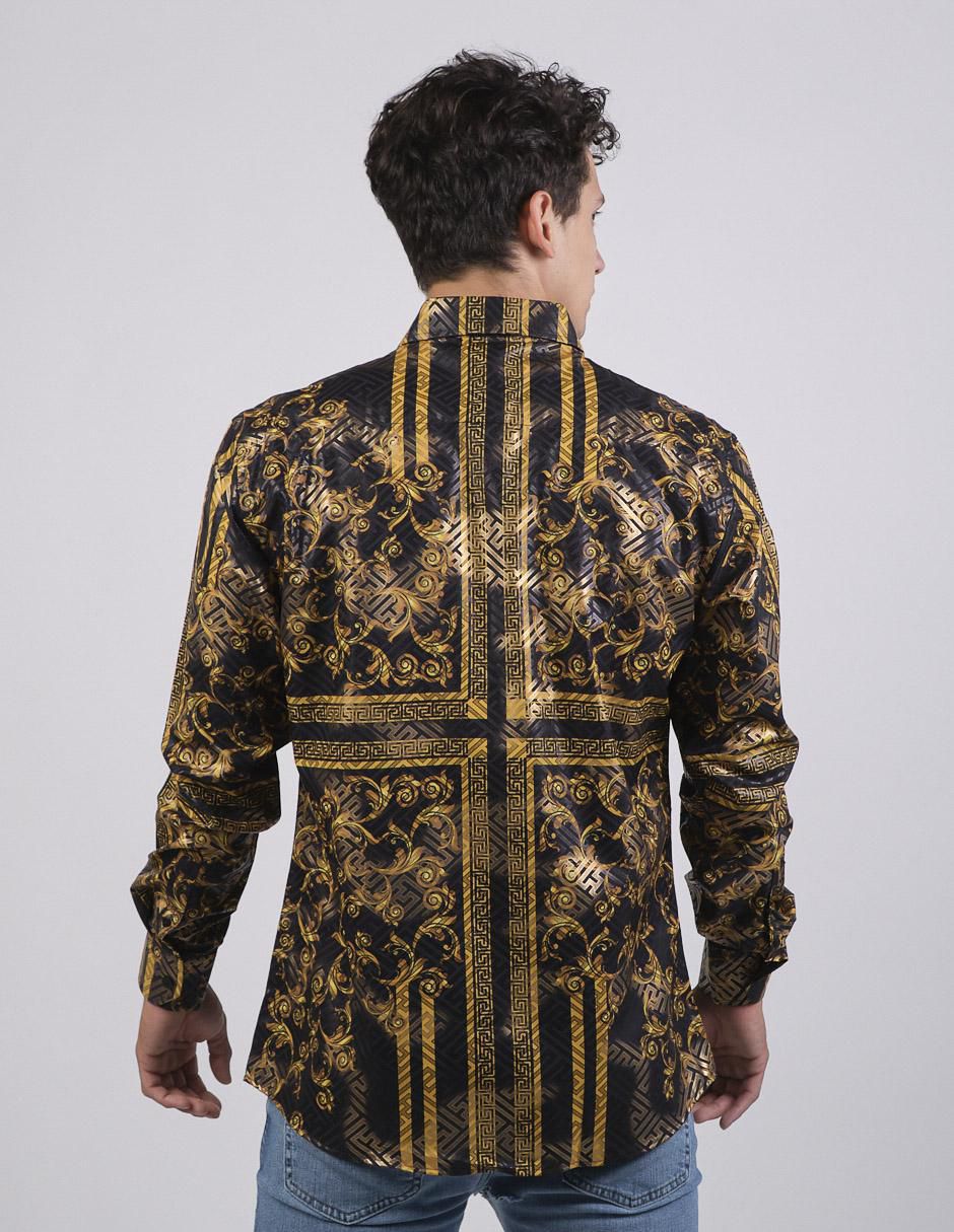 Camisa casual manga larga para hombre