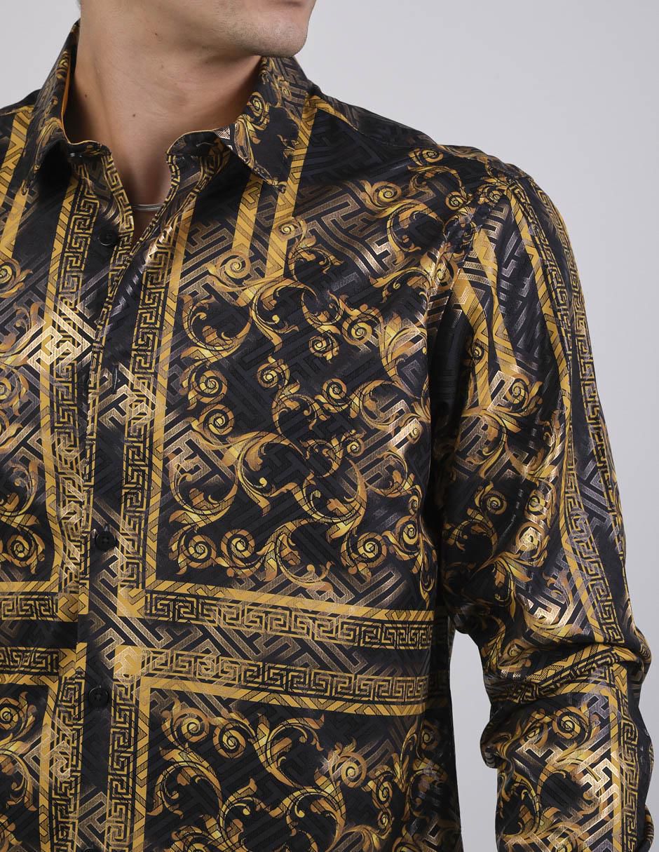Camisa casual manga larga para hombre