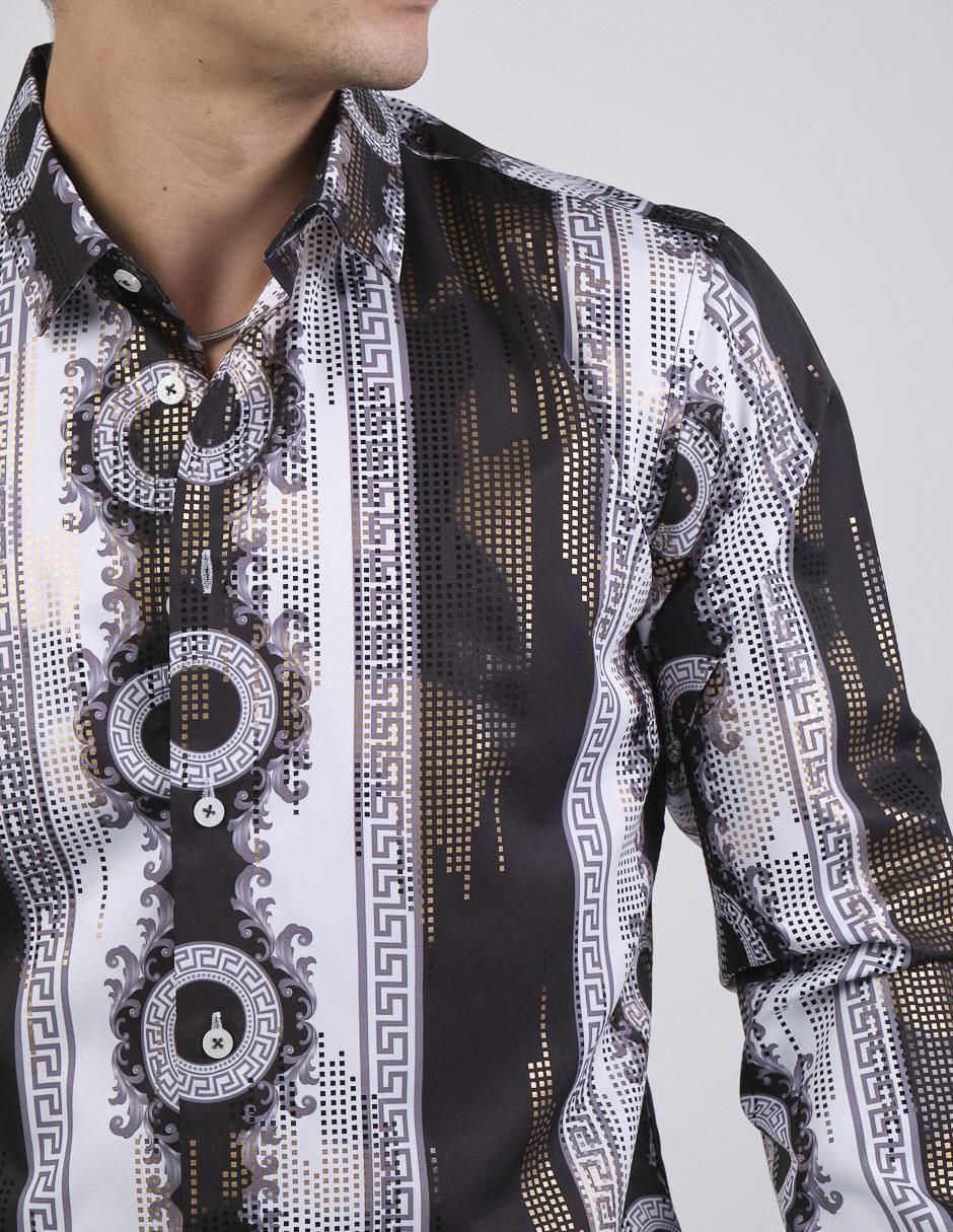 Camisa casual manga larga para hombre