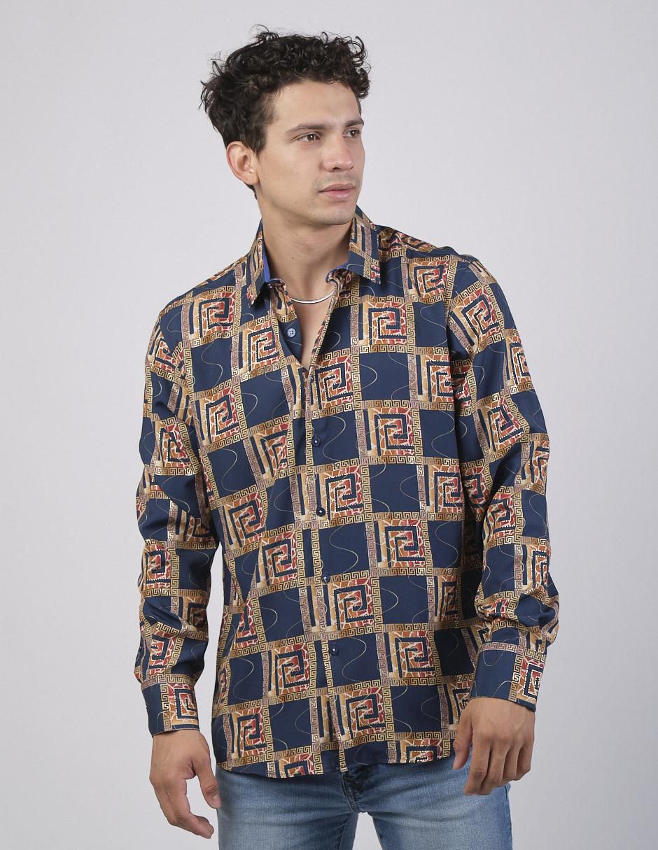 Camisa casual manga larga para hombre