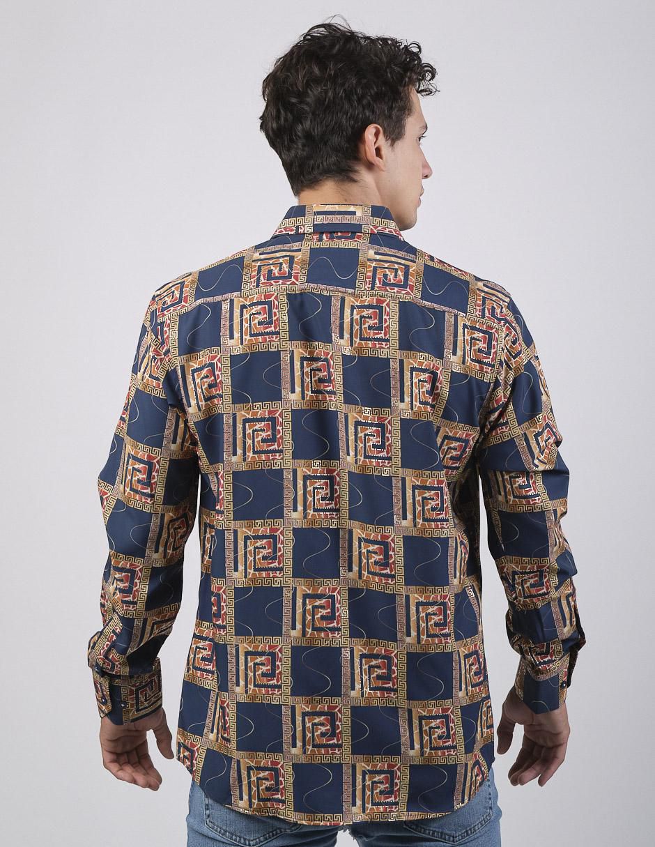 Camisa casual Benziny manga larga para hombre