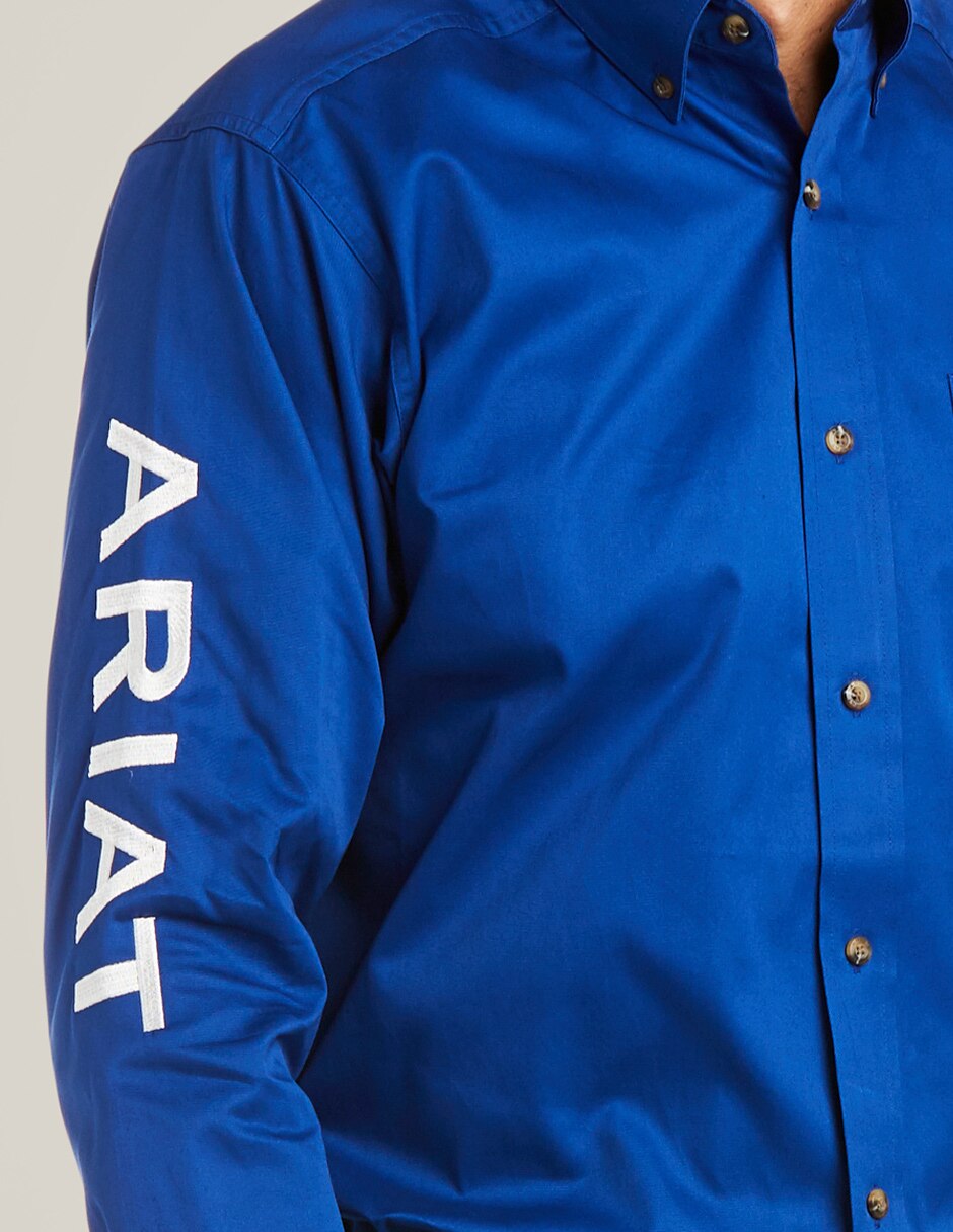 Camisa casual de algodón manga larga para hombre