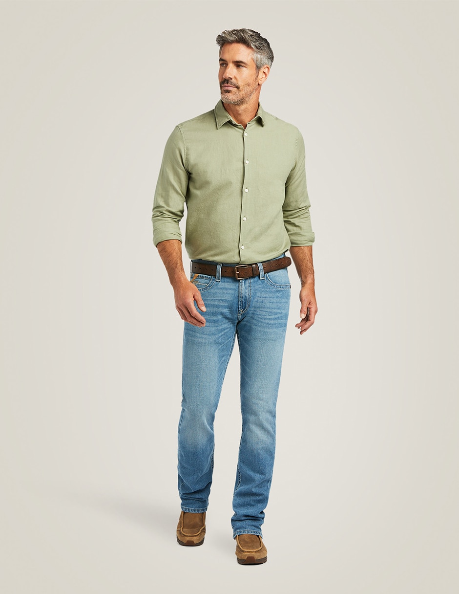Jeans bota deslavado para hombre 3