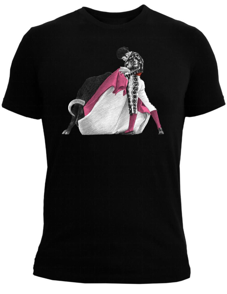 Playera taurina fiesta brava toros verónica cuello redondo para hombre
