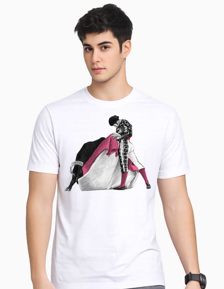 Playera taurina fiesta brava toros verónica cuello redondo para hombre Playera taurina fiesta brava toros verónica cuello redondo para hombre
