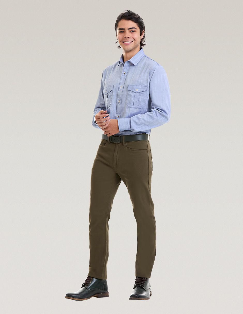Camisa business casual de algodón manga larga para hombre 5