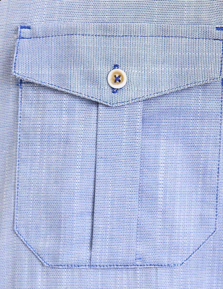 Camisa business casual de algodón manga larga para hombre