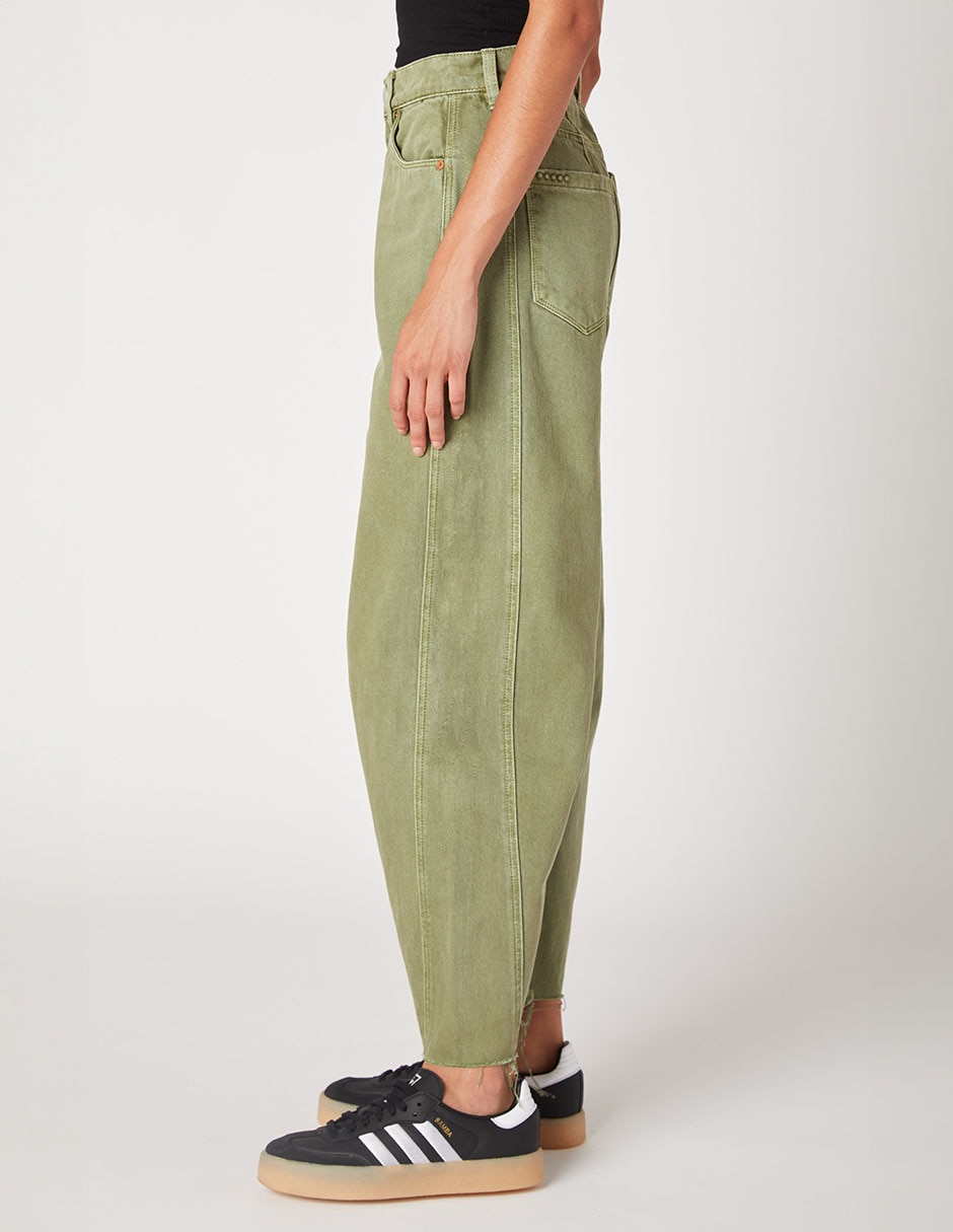Jeans relaxed wide leg corte cintura para mujer 7