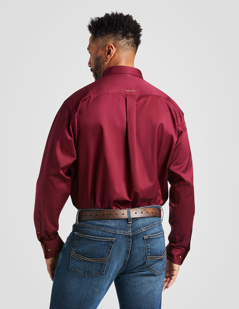 Camisa casual de algodón manga larga para hombre
