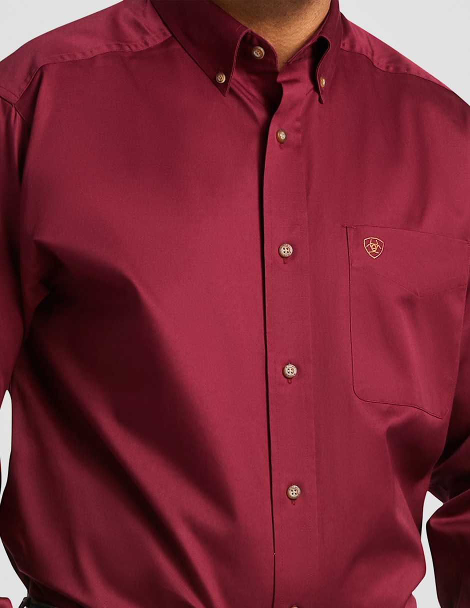 Camisa casual de algodón manga larga para hombre