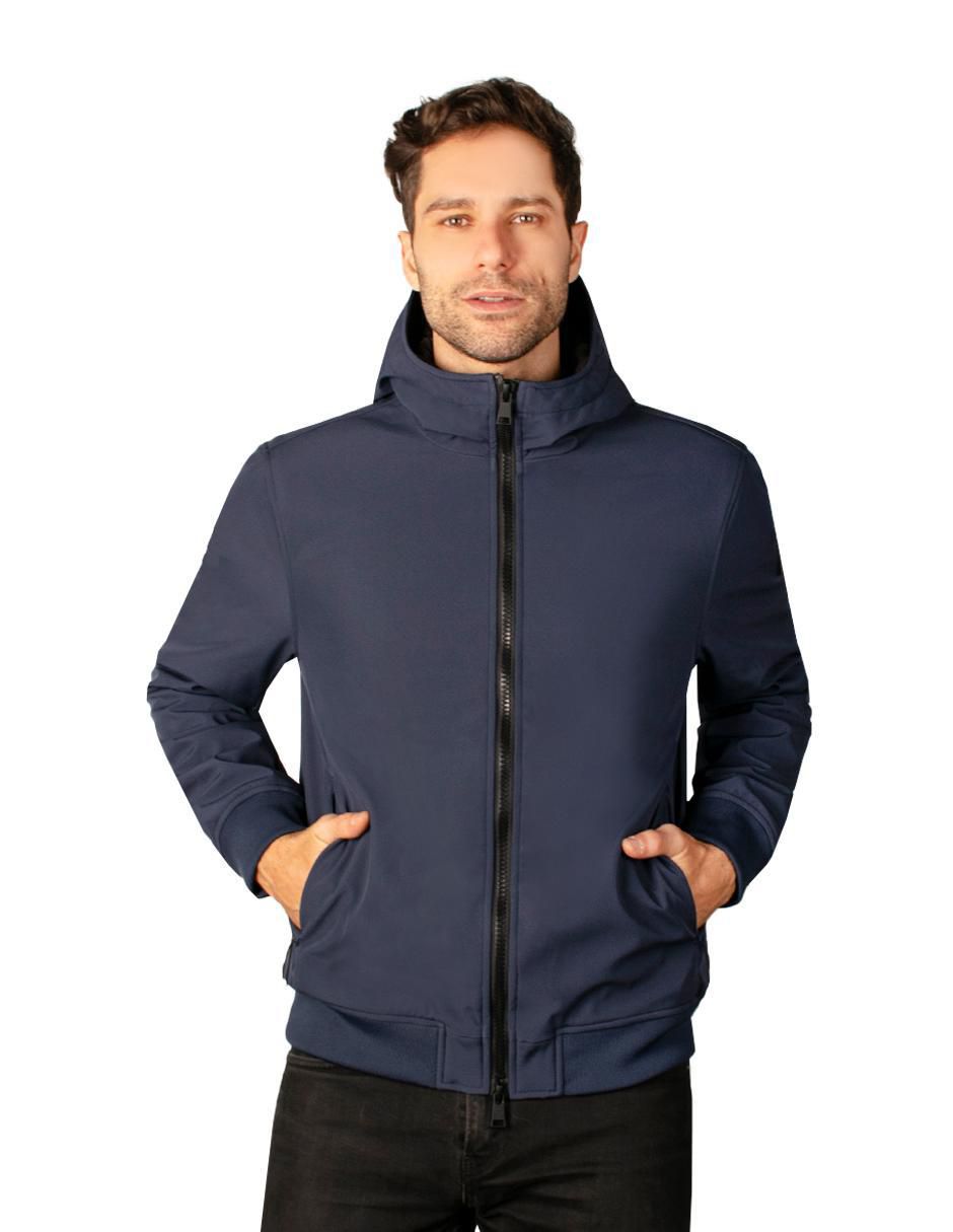Chamarra casual impermeable con capucha para hombre Chamarra casual impermeable con capucha para hombre