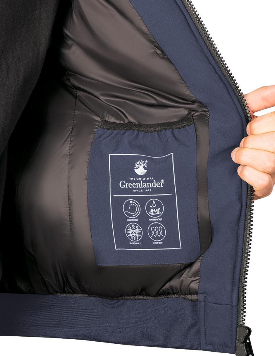 Chamarra casual Greenlander impermeable con capucha para hombre