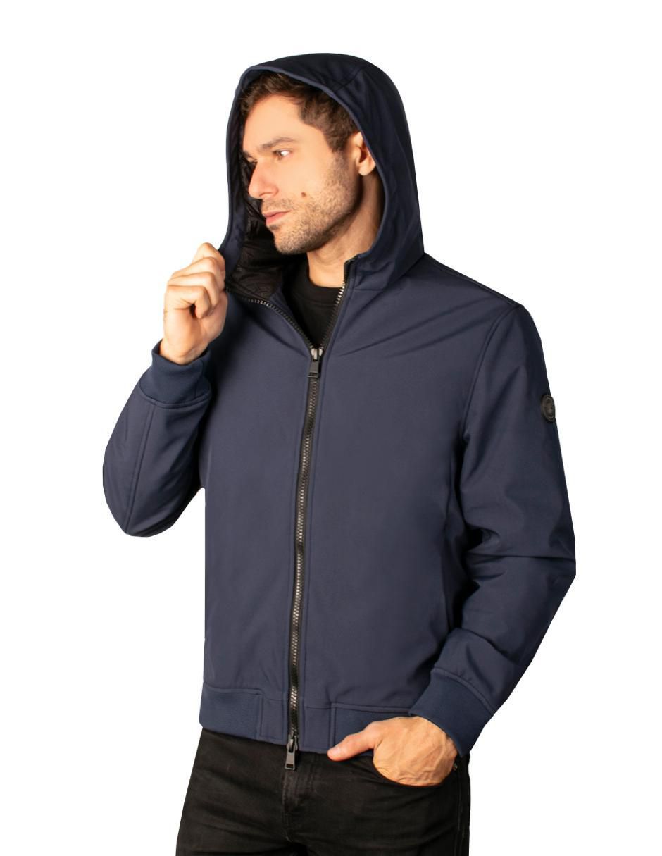 Chamarra casual Greenlander impermeable con capucha para hombre