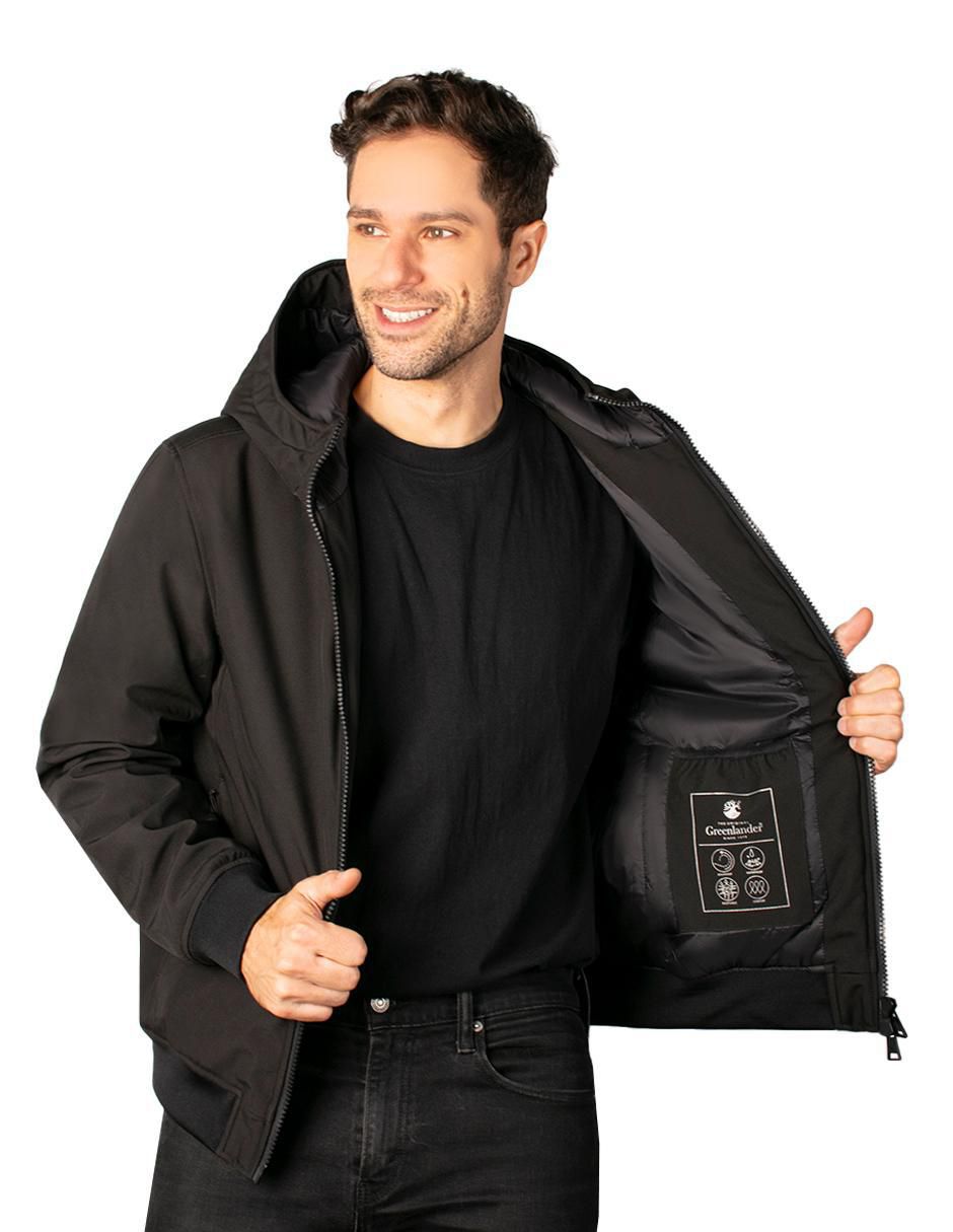 Chamarra casual impermeable con capucha para hombre 2