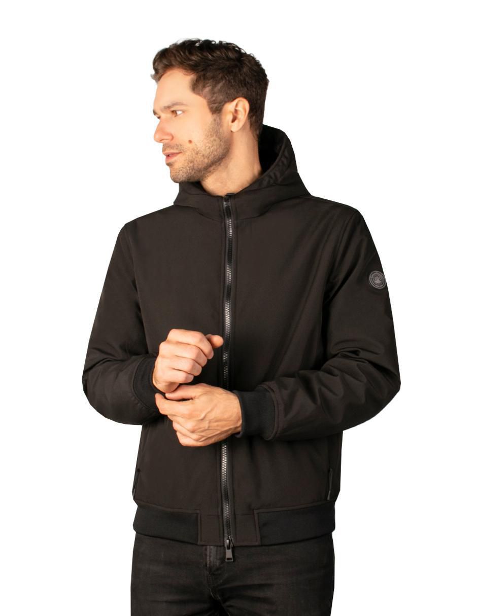 Chamarra casual impermeable con capucha para hombre 4