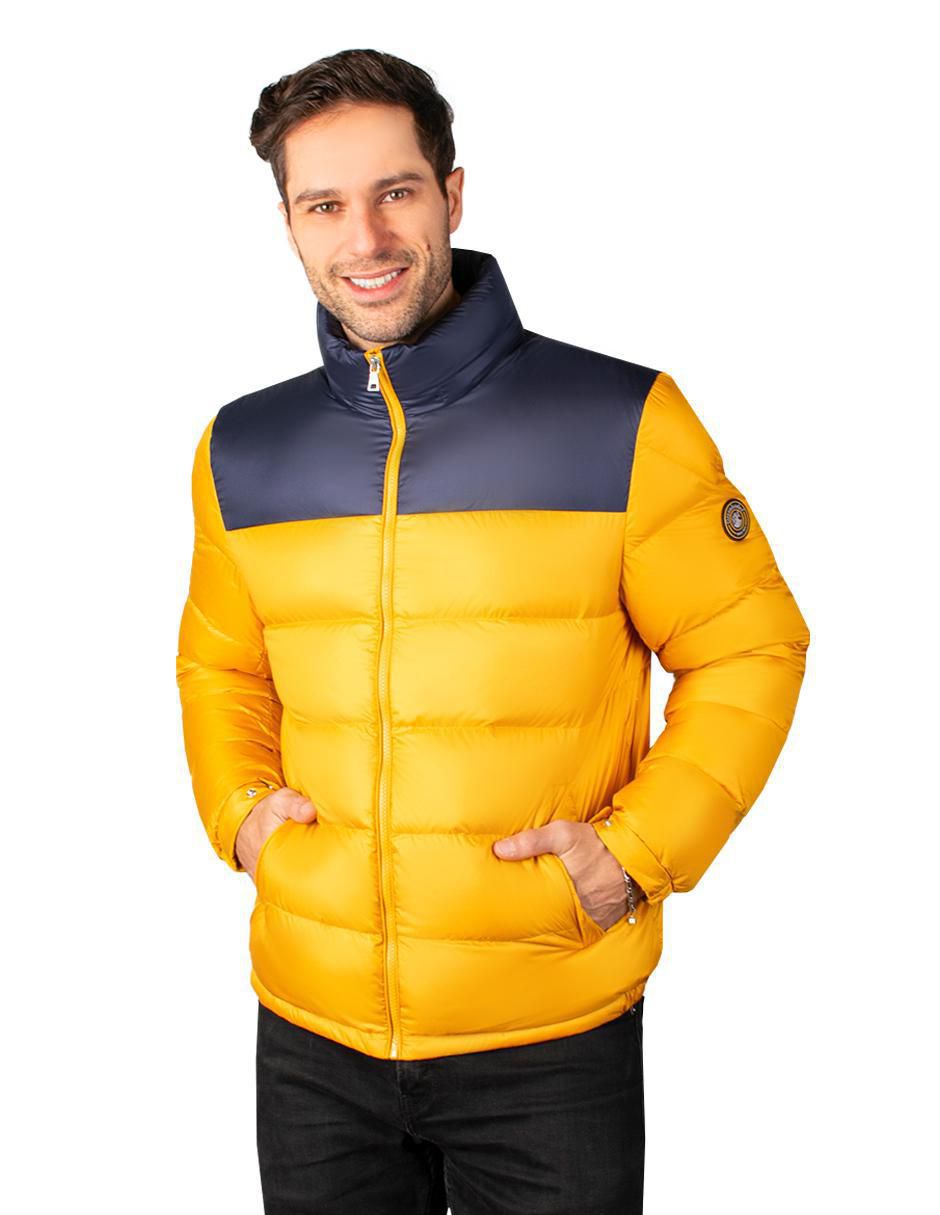 Chamarra acolchada impermeable capitonada para hombre