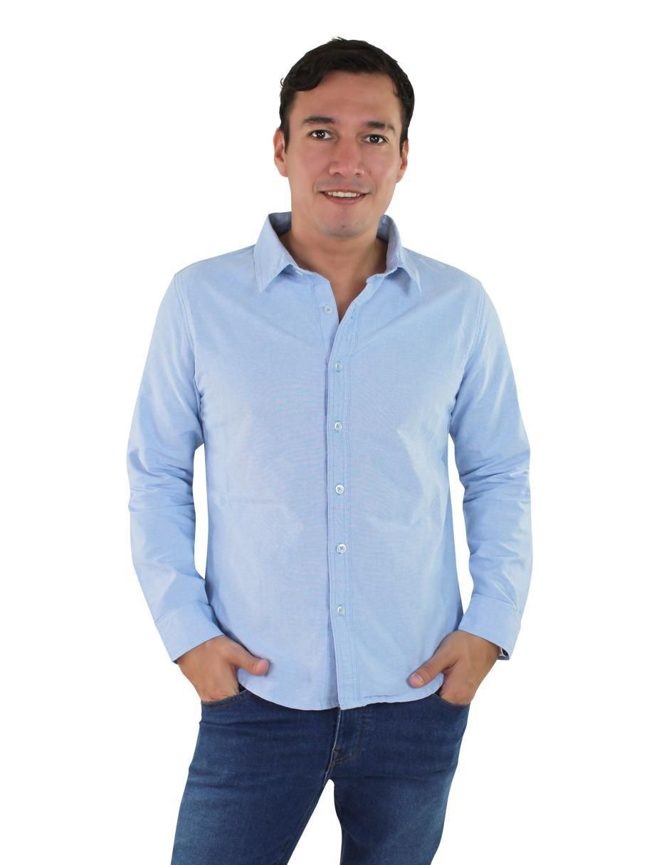 Camisa casual de algodón manga larga para hombre Camisa casual de algodón manga larga para hombre
