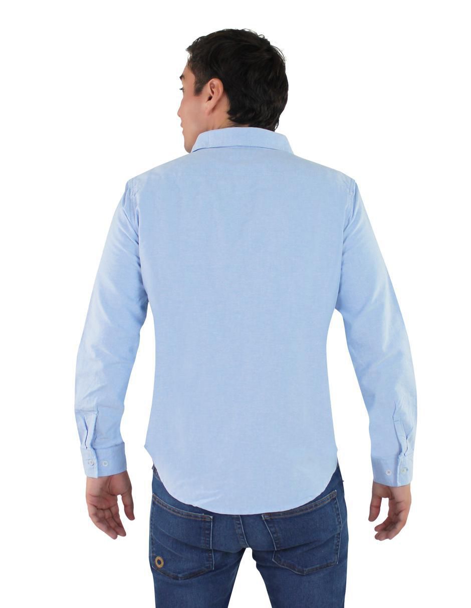 Camisa casual de algodón manga larga para hombre 4